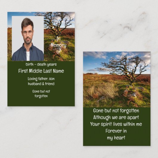 メモリアルキープザークビューティフルデザートサバンナ 名刺 (正面/裏面)