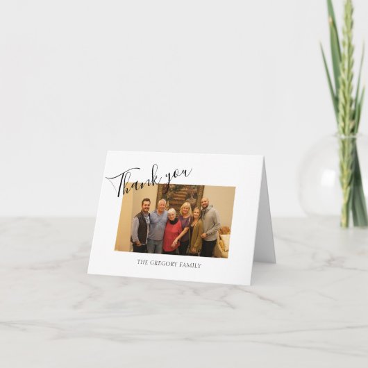 メモリアルクラシックサンキュー白黒 サンキューカード (正面)