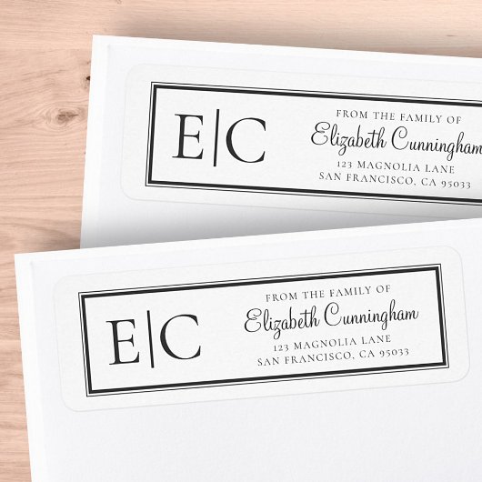 メモリアルクラシックシンプル差出人住所 ラベル