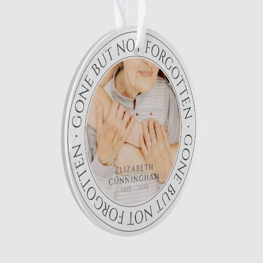 メモリアルクラシック引用文エレガントシック写真記念 オーナメント (正面)