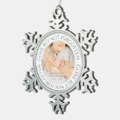 メモリアルクラシック引用文エレガントシック写真記念 スノーフレークピューターオーナメント (右)