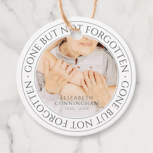 メモリアルクラシック引用文エレガントシック写真記念 フェイバータグ (正面)