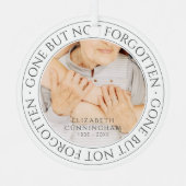 メモリアルクラシック引用文エレガントシック写真記念 メタルオーナメント (正面)