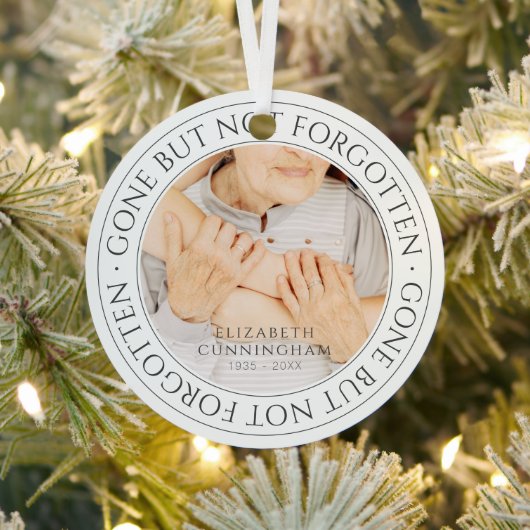 メモリアルクラシック引用文エレガントシック写真記念 メタルオーナメント (インサイチュ)