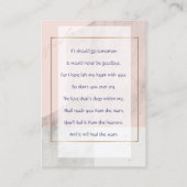 メモリアルクラシック記念モダンフェミニン 名刺 (裏面)