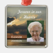 メモリアルクリスマスオーナメントサンセット(写真あり) メタルオーナメント (正面)