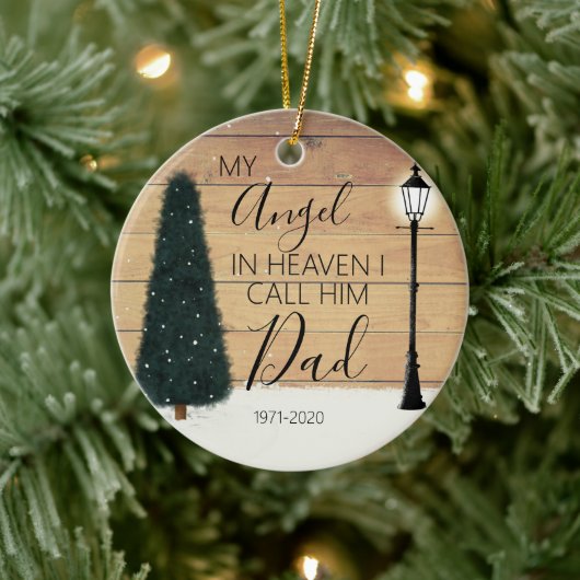 メモリアルクリスマス永遠にハートパパセラム セラミックオーナメント (ツリー)