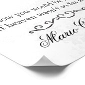 メモリアルサイン - 濃赤色の花 ポスター (角)