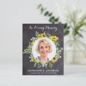 メモリアルサンキューカード悔やみや弔慰フォトサンフラワー (スタンド正面)