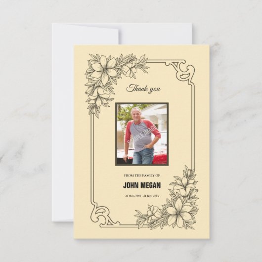 メモリアルサンキューカード 招待状 (正面)