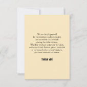 メモリアルサンキューカード 招待状 (裏面)