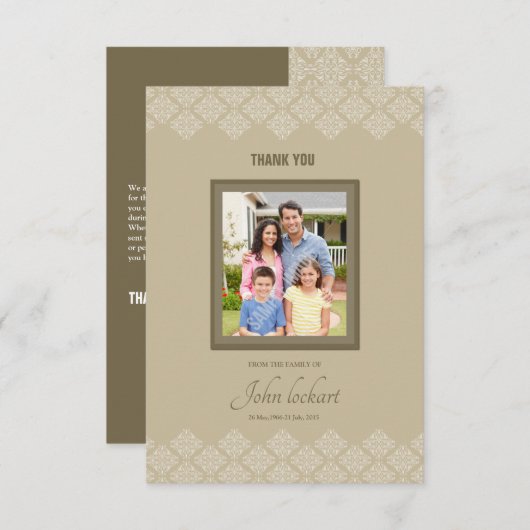 メモリアルサンキューカード 招待状 (正面/裏面)