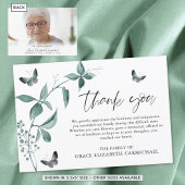 メモリアルサンキューバタフライスクリプトフォト サンキューカード