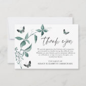 メモリアルサンキューバタフライスクリプトフォト サンキューカード (正面)