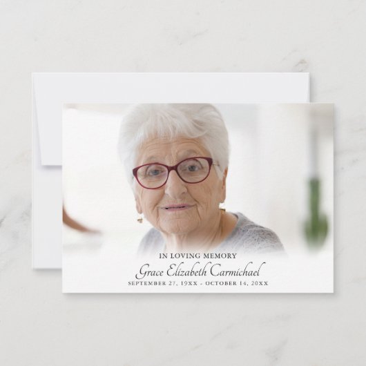 メモリアルサンキューバタフライスクリプトフォト サンキューカード (裏面)