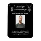 メモリアルサンキューフォトバイクバイクもしくは自転車に乗る人 マグネット (縦)