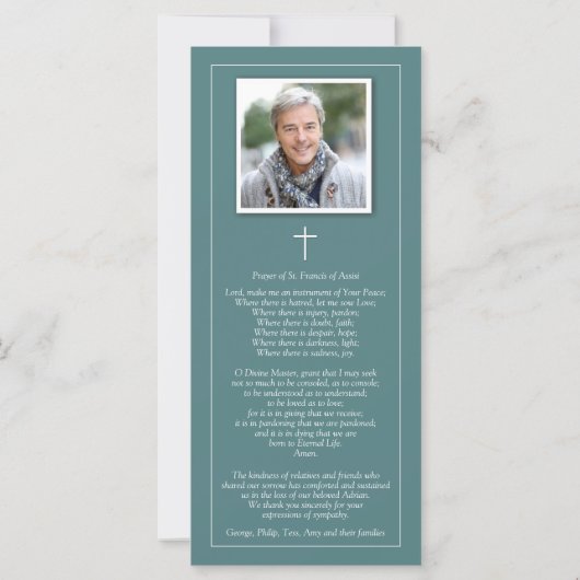 メモリアルサンクリストファー葬儀サンキューカード (裏面)