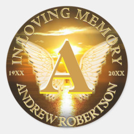 メモリアルサンセット海モノグラム ラウンドシール