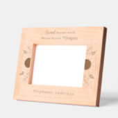 メモリアルサンフラワーカスタムフローラ木造写真 レーザー彫刻フレーム (左)