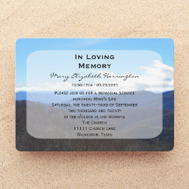 メモリアルサービスのお知らせ招待状山 招待状