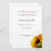 メモリアルサービスのお知らせ 招待状 (正面/裏面)