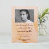 メモリアルサービスのお知らせ 招待状 (スタンド正面)
