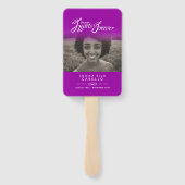 メモリアルサービスの写真ハートはプログラムファンを作る ハンドファン (裏面)