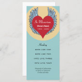 メモリアルサービスの招待状またはプログラムカード プログラム (正面/裏面)