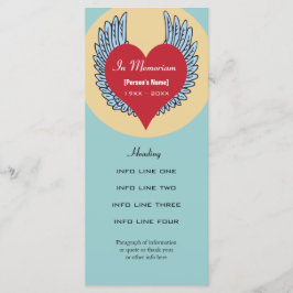 メモリアルサービスの招待状またはプログラムカード プログラム