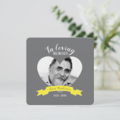 メモリアルサービスの黄色いリボン招待状 招待状 (スタンド正面)