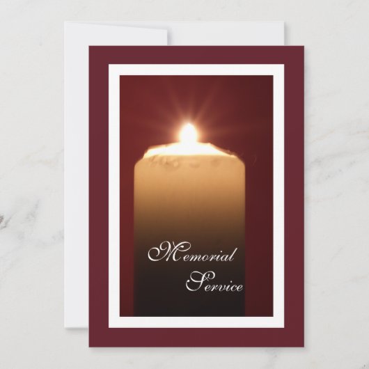 メモリアルサービスキャンドル招待状発表 招待状 (正面)