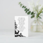 メモリアルサービスクリスチャン鹿アート 名刺 (スタンド正面)