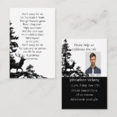 メモリアルサービスクリスチャン鹿アート 名刺 (正面/裏面)