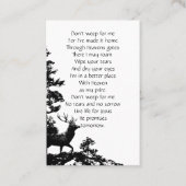 メモリアルサービスクリスチャン鹿アート 名刺 (正面)