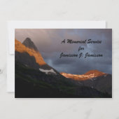 メモリアルサービスグレイシャーナショナルパークサンライズ 招待状 (正面)