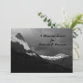 メモリアルサービスグレイシャーナショナルパークB&Wサンライズ 招待状 (スタンド正面)