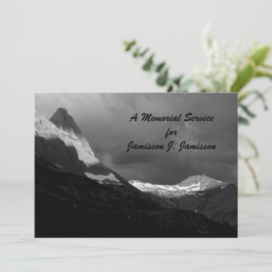 メモリアルサービスグレイシャーナショナルパークB&Wサンライズ 招待状 (スタンド正面)
