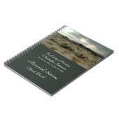 メモリアルサービスゲストブックマウンテンストームスパイラル ノートブック (左側)