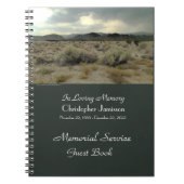 メモリアルサービスゲストブックマウンテンストームスパイラル ノートブック (正面)