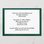 メモリアルサービスゴールデンイエローリリーフローラ プログラム (裏面)