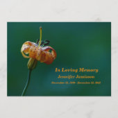 メモリアルサービスゴールデンイエローリリーフローラ プログラム (正面)