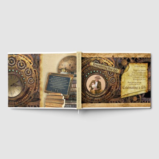 メモリアルサービススチームパンクギアタイムマシン写真 ゲストブック (全面)