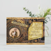 メモリアルサービススチームパンクギアタイムマシン写真 招待状 (スタンド正面)