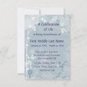 メモリアルサービスドラゴンフライカスタム 招待状 (裏面)