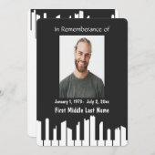 メモリアルサービスピアノミュージシャン街並 招待状 (正面/裏面)