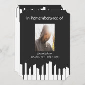 メモリアルサービスピアノミュージシャン街並 招待状 (正面/裏面)