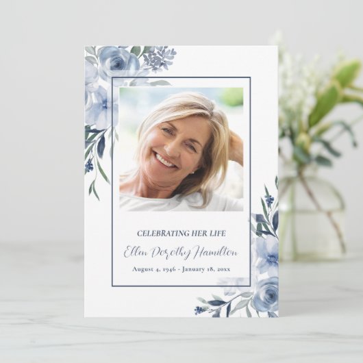 メモリアルサービスフォトノートカード 招待状 (スタンド正面)