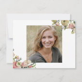 メモリアルサービスフラワーハミングバードエレガント写真 ノートカード (裏面)