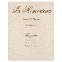 メモリアルサービスプログラカスタムム文字