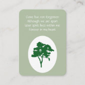 メモリアルサービスポケット記念グリーンツリー 名刺 (正面)